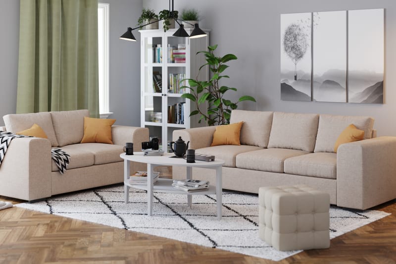 Link 2-istuttava Kangassohva - Beige - Huonekalut - Sohva - 2:n istuttava sohva