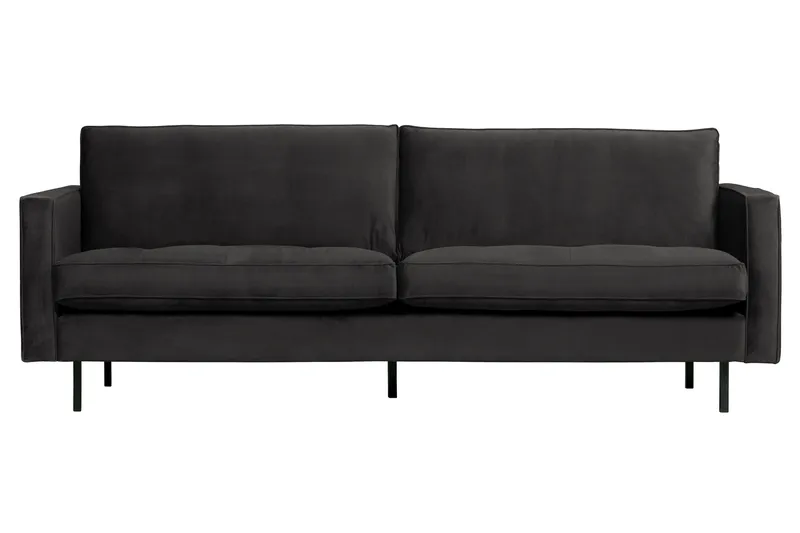 Lissbon 2-istuttava sohva 230 cm samettia, Antrasiitti