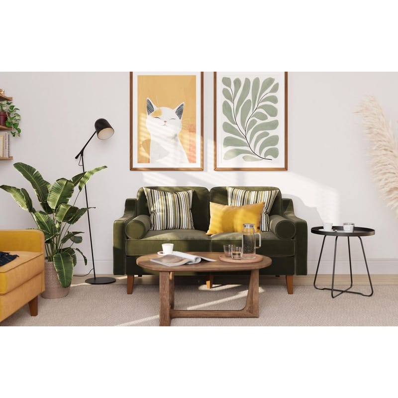 Lorvas 2-istuttava sohva - Ruskea/Oliivinvihreä - Huonekalut - Sohva - 2:n istuttava sohva