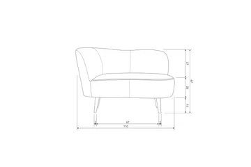 Lounge-nojatuoli Asra - Khaki - Huonekalut - Sohva - 2:n istuttava sohva