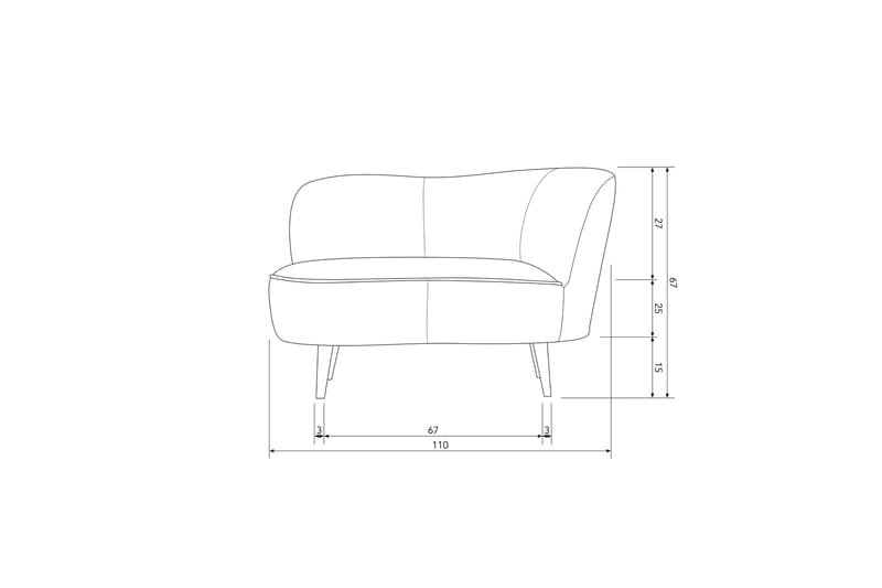 Lounge-nojatuoli Asra - Ochre - Huonekalut - Sohva - 2:n istuttava sohva