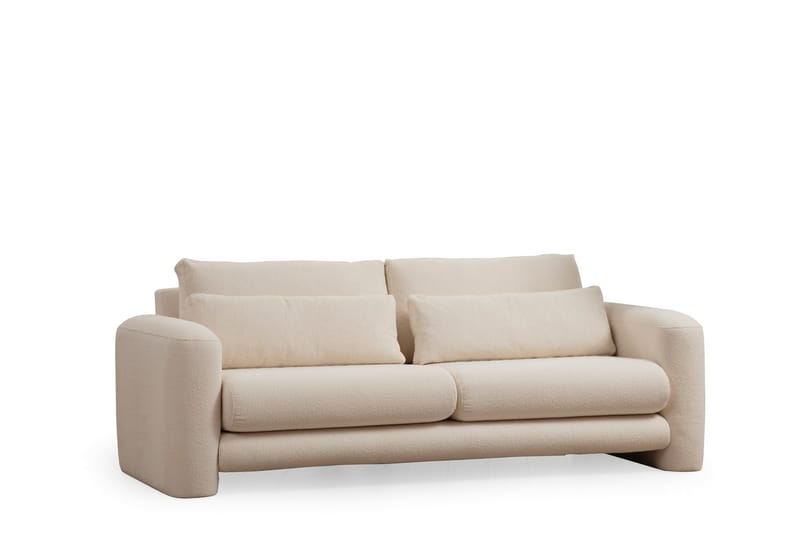Makhan sohva 3-istuttava - Vaaleanbeige - Huonekalut - Sohva - 3:n istuttava sohva