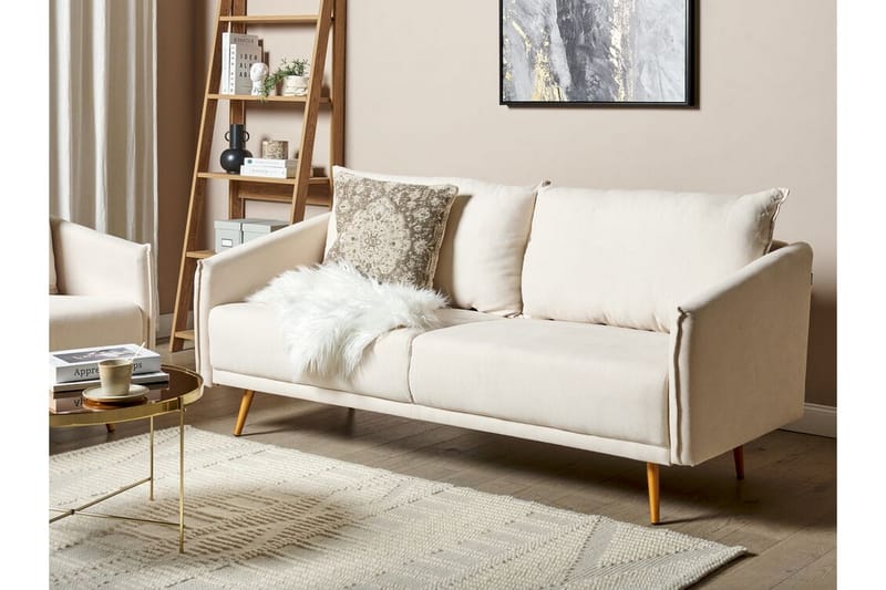 Maurana Sohva 3-istuttava - Beige/Kulta - Huonekalut - Sohva - 3:n istuttava sohva