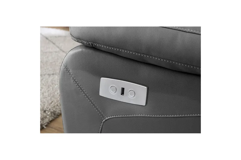 2-istuttava sohva Lannilis Harmaa, PU/Puu/Metalli - Harmaa, PU/Puu/Metalli - Huonekalut - Sohva - Mekanismisohva - 2 istuttava mekanismisohva