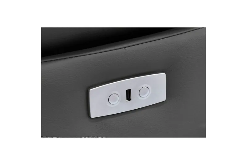 2-istuttava sohva Lannilis Harmaa, PU/Puu/Metalli - Harmaa, PU/Puu/Metalli - Huonekalut - Sohva - Mekanismisohva - 2 istuttava mekanismisohva