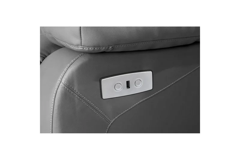 2-istuttava sohva Lannilis Harmaa, PU/Puu/Metalli - Harmaa, PU/Puu/Metalli - Huonekalut - Sohva - Mekanismisohva - 2 istuttava mekanismisohva