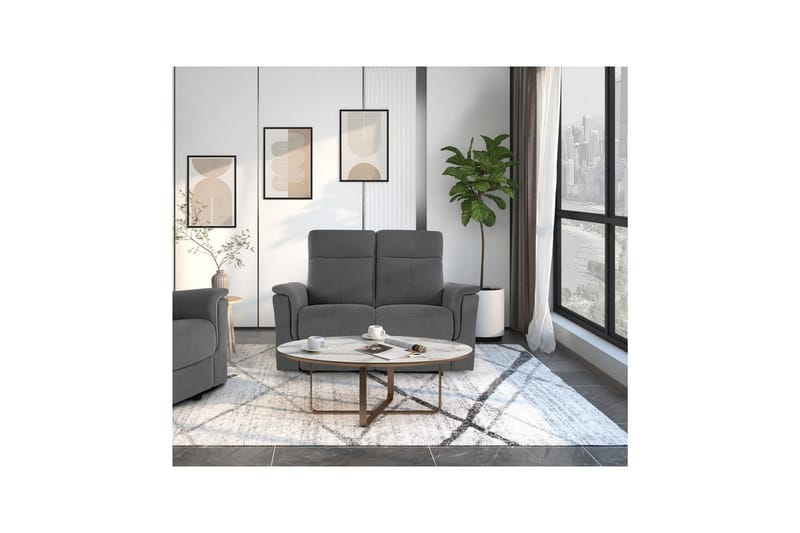 2-istuttava sohva Southbrook Antrasiitti, Kangas/Puu/Metalli, Sähköinen lepotuoli - Antrasiitti, Kangas/Puu/Metalli, Sähköinen lepotuoli - Huonekalut - Sohva - Mekanismisohva - 2 istuttava mekanismisohva