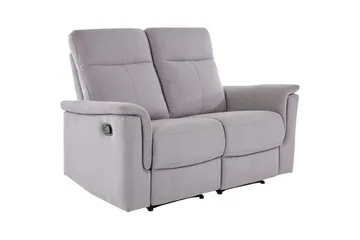 2-istuttava sohva Southbrook Vaaleanharmaa, Kangas/Puu/Metalli, Manuaalinen nojatuoli