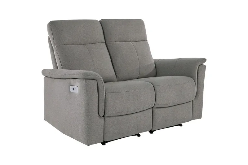 2-istuttava sohva Southbrook Vaaleanharmaa, Kangas/Puu/Metalli, Sähköinen lepotuoli, Vaaleanharmaa, Kangas/Puu/Metalli, Sähköinen lepotuoli