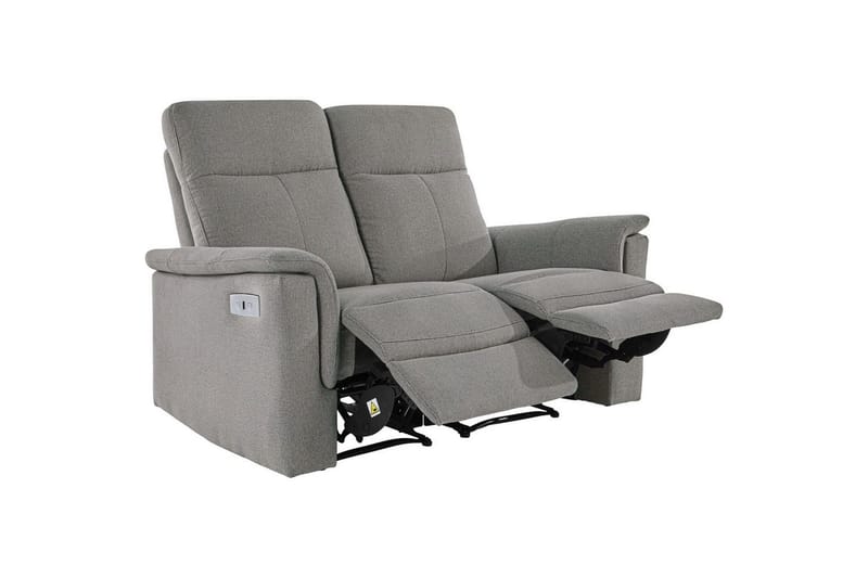 2-istuttava sohva Southbrook Vaaleanharmaa, Kangas/Puu/Metalli, Sähköinen lepotuoli - Vaaleanharmaa, Kangas/Puu/Metalli, Sähköinen lepotuoli - Huonekalut - Sohva - Mekanismisohva - 2 istuttava mekanismisohva