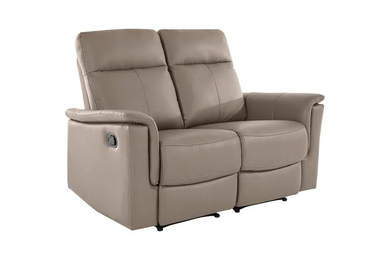 2-istuttava sohva Southbrook Vaaleanharmaa, PU/Puu/Metalli, Manuaalinen nojatuoli, Vaaleanharmaa, PU/Puu/Metalli, Manuaalinen nojatuoli