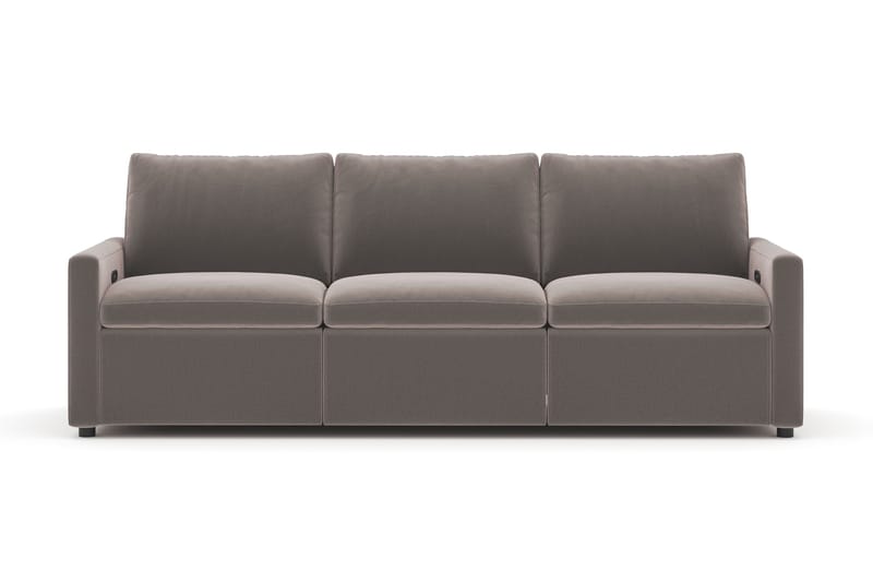 Barsele 3-istuttava Sähköinen Reclinersohva, Ruskea