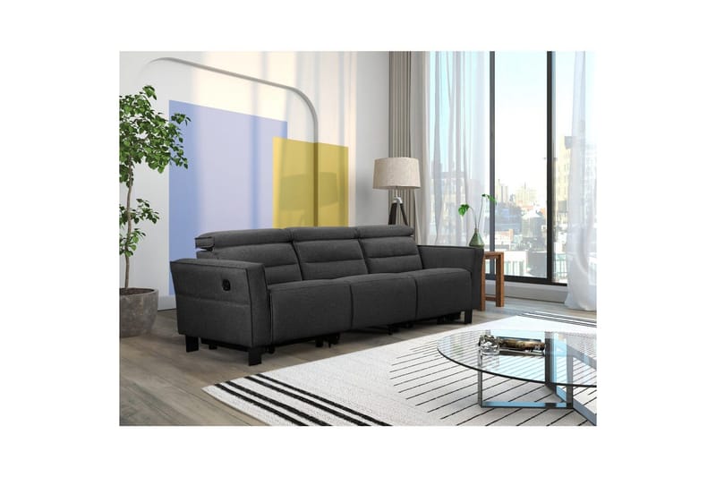 Carpari Lepotuoli Sohva 3-istuttava - Harmaa - Huonekalut - Sohva - Mekanismisohva - 3 istuttava mekanismisohva