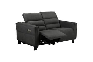 Carpari recliner 2-istuttava sohva 162 cm säädettävillä niskatuilla kangasverhoilulla - Harmaa - Huonekalut - Sohva - Mekanismisohva - 2 istuttava mekanismisohva