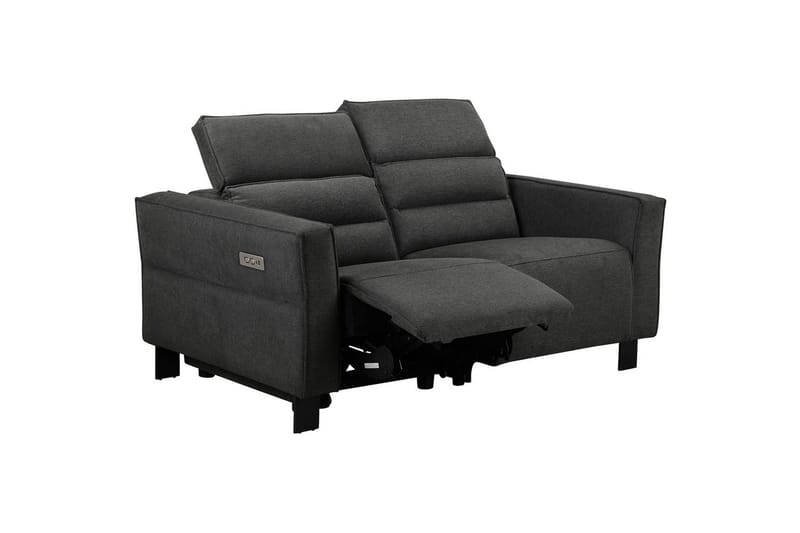 Carpari recliner 2-istuttava sohva 162 cm säädettävillä niskatuilla kangasverhoilulla - Harmaa - Huonekalut - Sohva - Mekanismisohva - 2 istuttava mekanismisohva