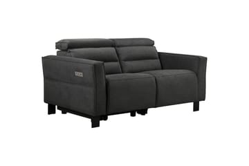 Carpari recliner 2-istuttava sohva 162 cm säädettävillä niskatuilla kangasverhoilulla - Harmaa - Huonekalut - Sohva - Mekanismisohva - 2 istuttava mekanismisohva
