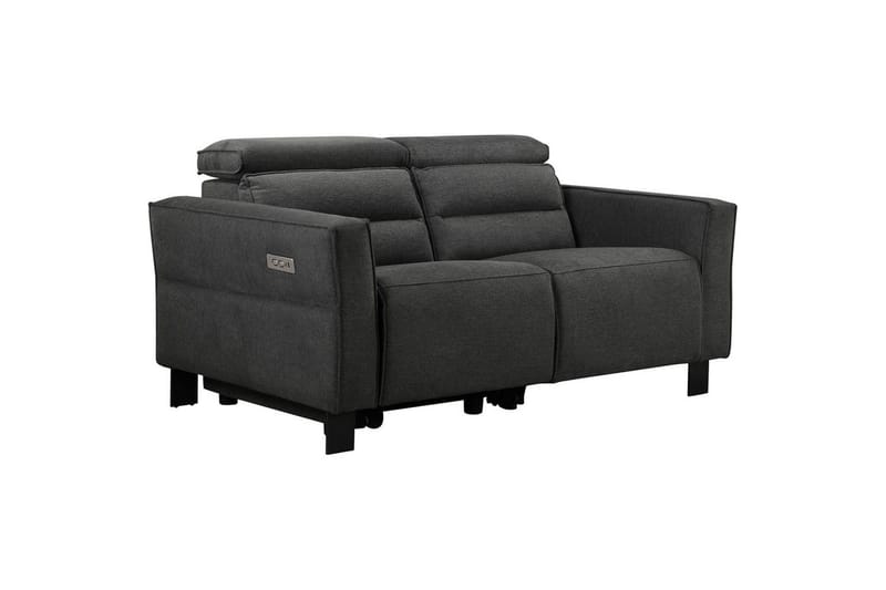 Carpari recliner 2-istuttava sohva 162 cm säädettävillä niskatuilla kangasverhoilulla - Harmaa - Huonekalut - Sohva - Mekanismisohva - 2 istuttava mekanismisohva