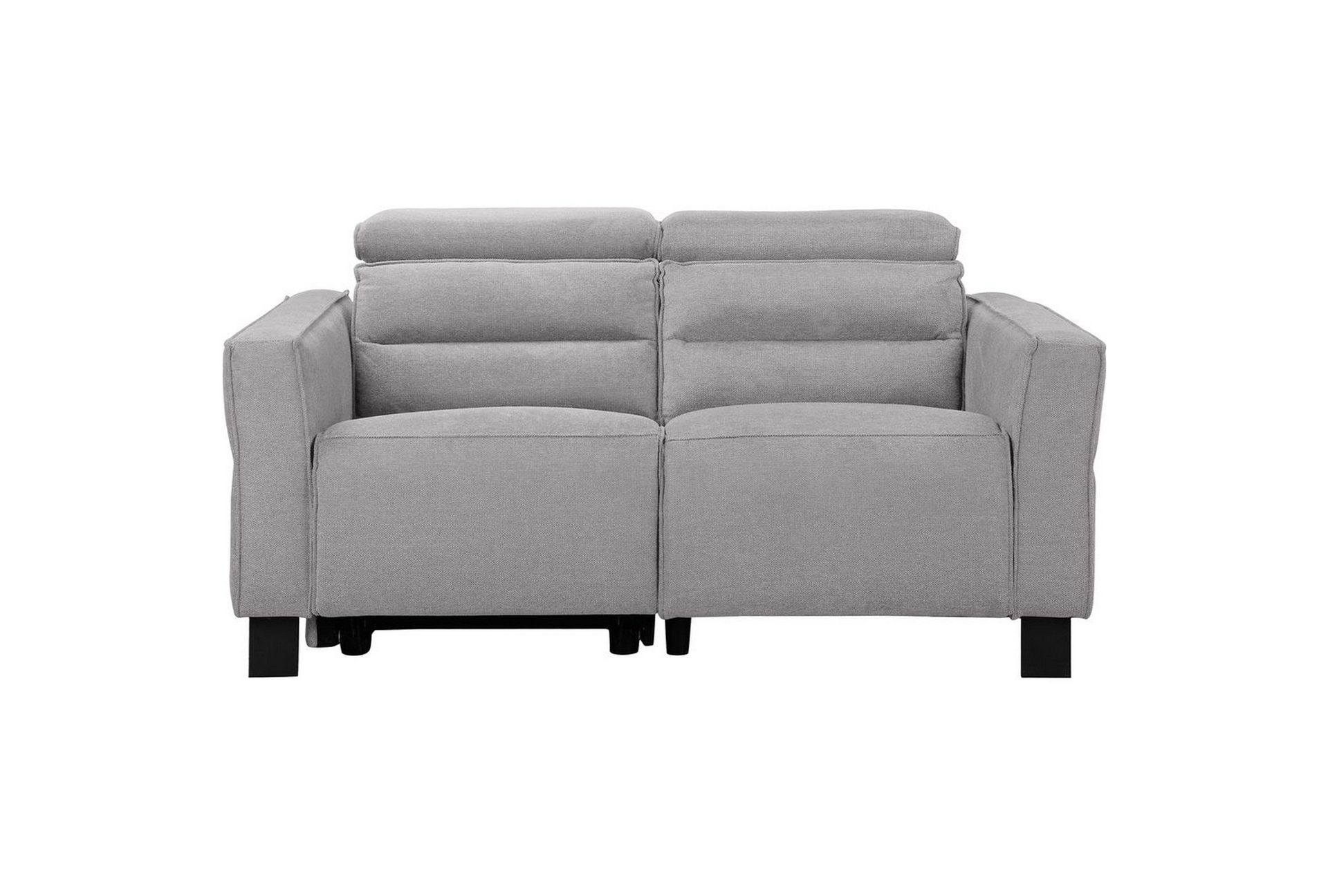 Carpari recliner 2-istuttava sohva 162 cm säädettävillä niskatuilla kangasverhoilulla - Harmaa