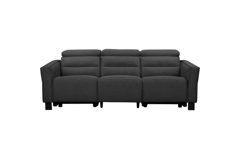 Carpari syvä 3-istuttava kotiteatterisohva 224 cm recliner kankaisella, Harmaa