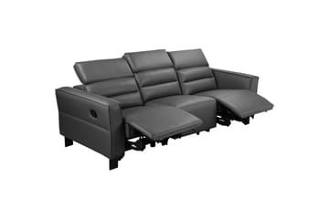 Carpari syvä 3-istuttava kotiteatterisohva recliner kankaisella - Harmaa - Huonekalut - Sohva - Mekanismisohva - 3 istuttava mekanismisohva