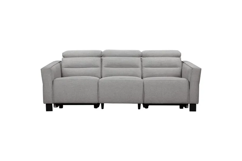 Carpari syvä 3-istuttava kotiteatterisohva recliner kankaisella, Harmaa