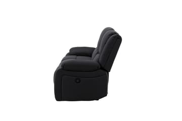 Kulmarecliner-sohva Comfort Living Singapore-recliner-sohva 3-istuttava keinonahka Musta - Huonekalut - Sohva - Mekanismisohva