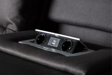 Kulmarecliner-sohva Comfort Living Singapore-recliner-sohva 3-istuttava keinonahka Musta - Huonekalut - Sohva - Mekanismisohva