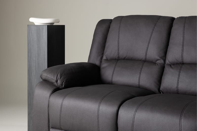 Kulmarecliner-sohva Comfort Living Singapore-recliner-sohva 3-istuttava keinonahka Musta - Huonekalut - Sohva - Mekanismisohva