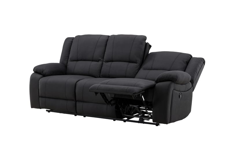 Kulmarecliner-sohva Comfort Living Singapore-recliner-sohva 3-istuttava keinonahka Musta - Huonekalut - Sohva - Mekanismisohva