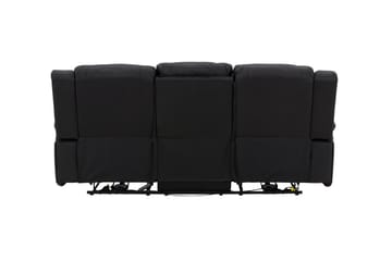 Kulmarecliner-sohva Comfort Living Singapore-recliner-sohva 3-istuttava keinonahka Musta - Huonekalut - Sohva - Mekanismisohva