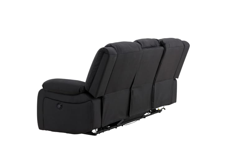 Kulmarecliner-sohva Comfort Living Singapore-recliner-sohva 3-istuttava keinonahka Musta - Huonekalut - Sohva - Mekanismisohva