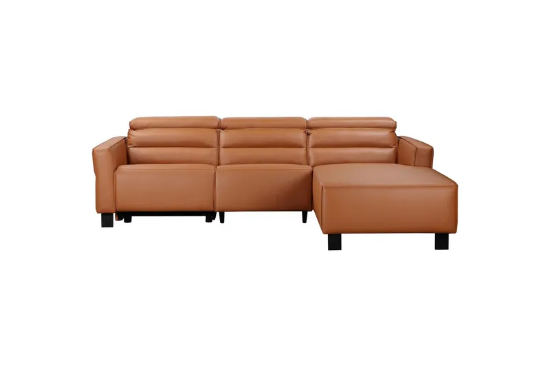 Kulmarecliner-sohva Loft24 Kulmasohva Loft24 Carpari manuaalisella recliner-toiminnolla Ruskea Oikeakätinen Keinonahka