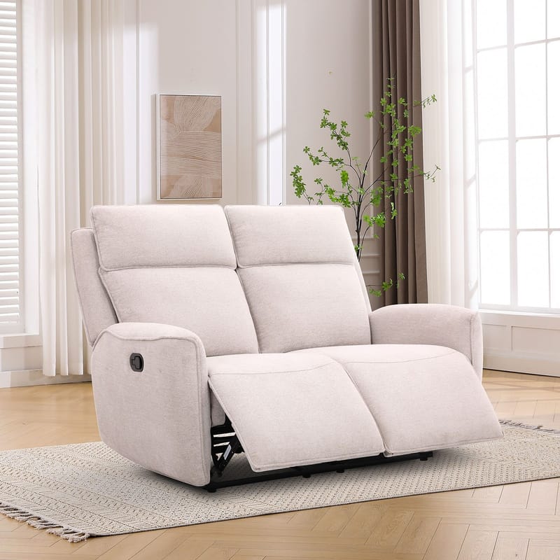Recliner-sohva Östvik 2-istuttava manuaalisella mekanismilla - beige - Huonekalut - Sohva - Mekanismisohva - 2 istuttava mekanismisohva