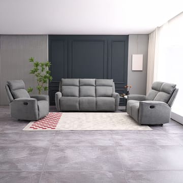 Recliner-sohva Östvik 2-istuttava manuaalisella mekanismilla - harmaa - Huonekalut - Sohva - Mekanismisohva - 2 istuttava mekanismisohva