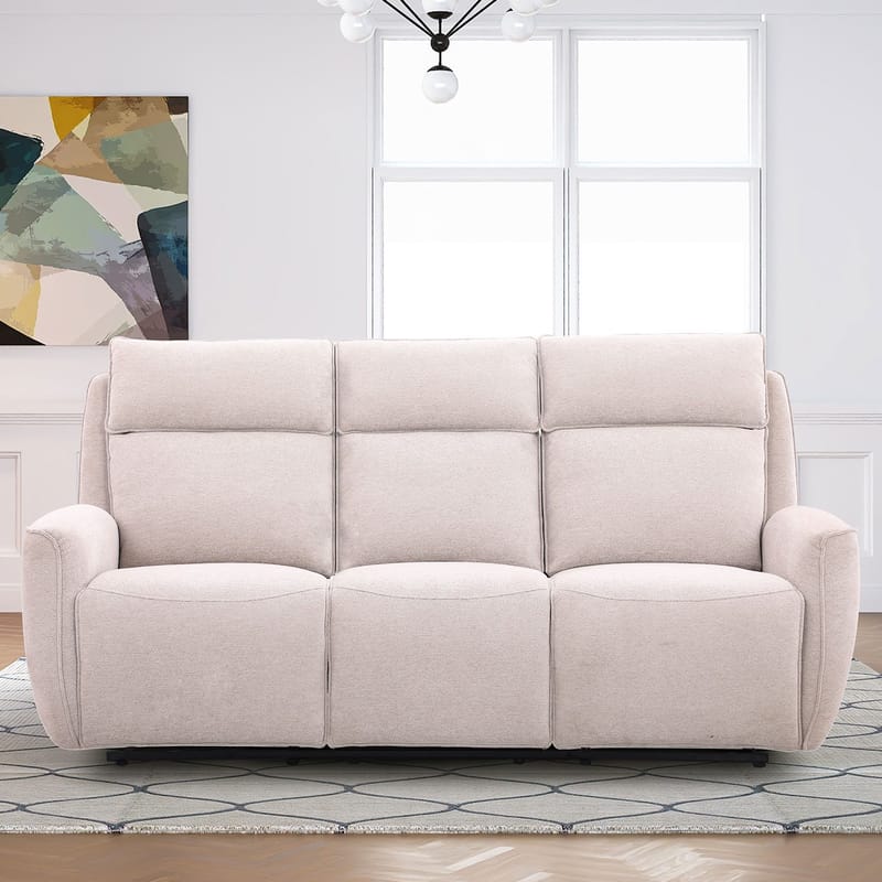 Recliner-sohva Östvik 3-istuttava manuaalisella mekanismilla - beige - Huonekalut - Sohva - Mekanismisohva - 3 istuttava mekanismisohva