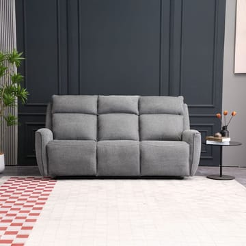 Recliner-sohva Östvik 3-istuttava manuaalisella mekanismilla - harmaa - Huonekalut - Sohva - Mekanismisohva - 3 istuttava mekanismisohva