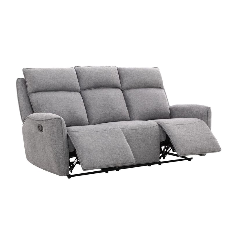 Recliner-sohva Östvik 3-istuttava manuaalisella mekanismilla - harmaa - Huonekalut - Sohva - Mekanismisohva - 3 istuttava mekanismisohva