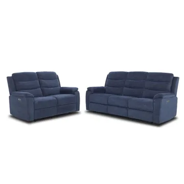 Recliner-sohva Blenor 2-istuttava sähköisellä mekanismilla - Sininen - Huonekalut - Sohva - Mekanismisohva - 2 istuttava mekanismisohva