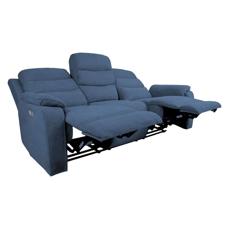 Recliner-sohva Blenor 3-istuttava sähköisellä mekanismilla - sininen - Huonekalut - Sohva - Mekanismisohva - 3 istuttava mekanismisohva