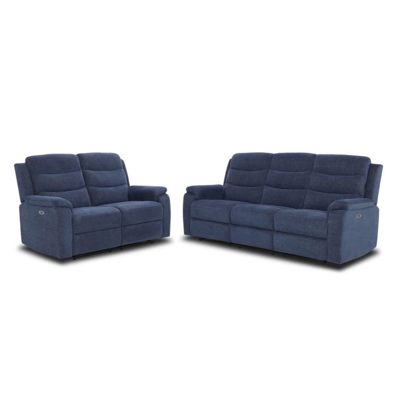 Recliner-sohva Blenor 3-istuttava sähköisellä mekanismilla - sininen - Huonekalut - Sohva - Mekanismisohva - 3 istuttava mekanismisohva