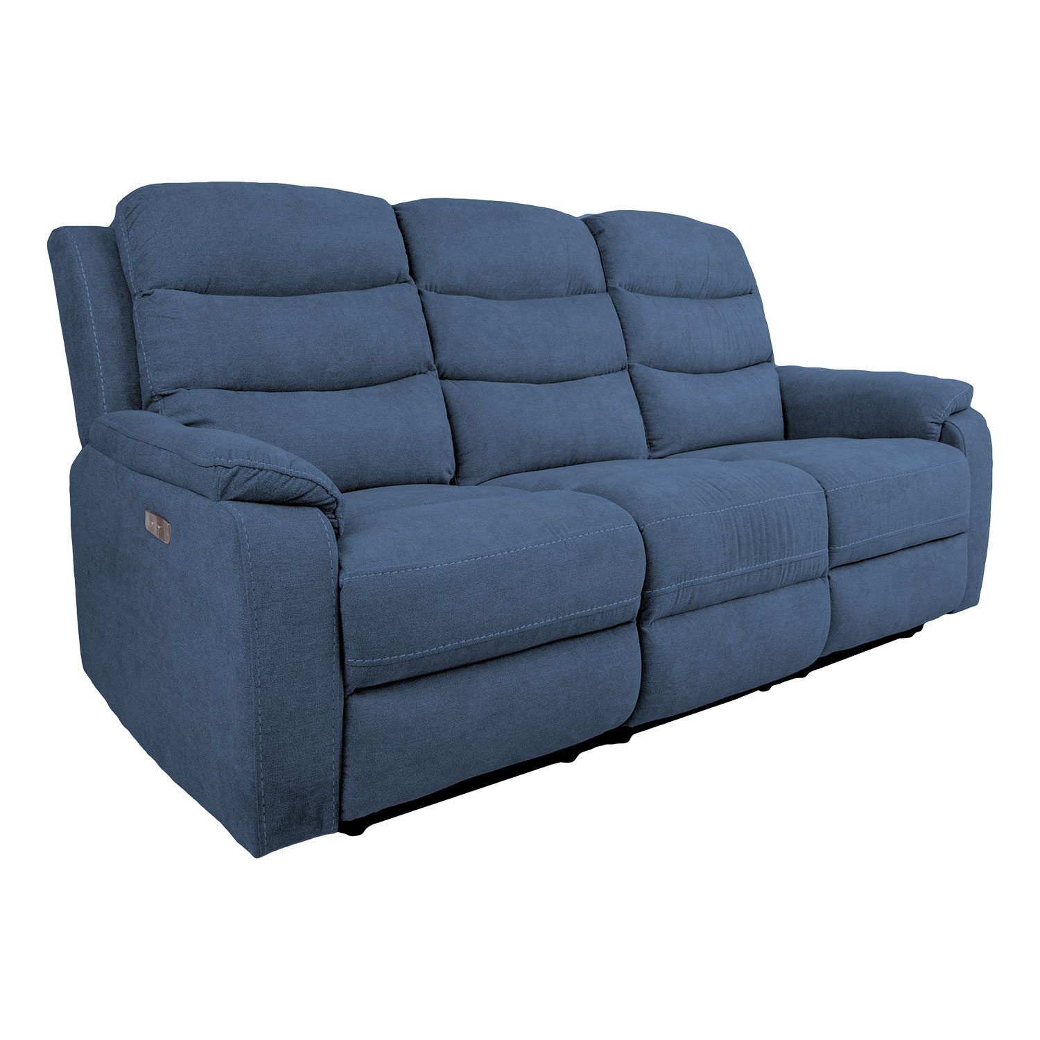 Recliner-sohva Blenor 3-istuttava sähköisellä mekanismilla - sininen