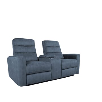 Recliner-sohva Darvi 2-istuttava sähköisellä mekanismilla - sininen - Huonekalut - Sohva - Mekanismisohva - 2 istuttava mekanismisohva