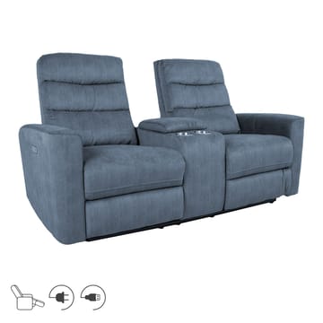 Recliner-sohva Darvi 2-istuttava sähköisellä mekanismilla - sininen - Huonekalut - Sohva - Mekanismisohva - 2 istuttava mekanismisohva