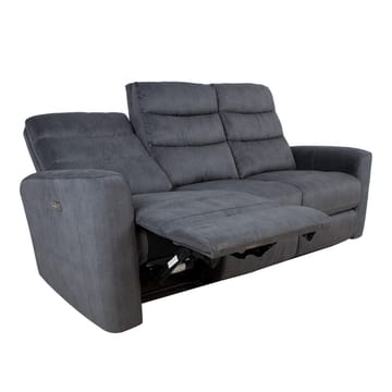 Recliner-sohva Darvi 3-istuttava sähköisellä mekanismilla - harmaa sametti - Huonekalut - Sohva - Mekanismisohva