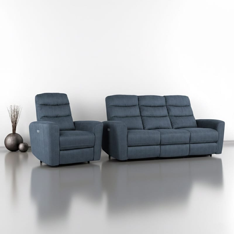 Recliner-sohva Darvi 3-istuttava sähköisellä mekanismilla - sininen - Huonekalut - Sohva - Mekanismisohva - 3 istuttava mekanismisohva