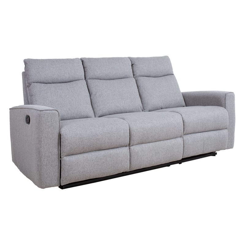 Recliner-sohva Fjolna 3-istuttava manuaalisella mekanismilla, harmaa