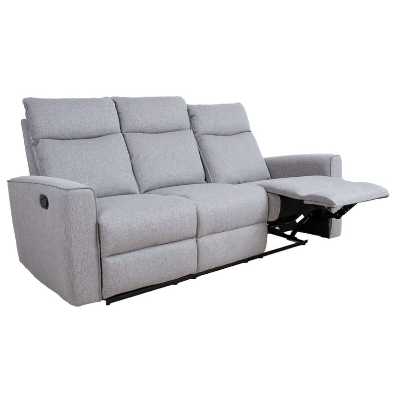 Recliner-sohva Fjolna 3-istuttava manuaalisella mekanismilla - harmaa - Huonekalut - Sohva - Mekanismisohva - 3 istuttava mekanismisohva