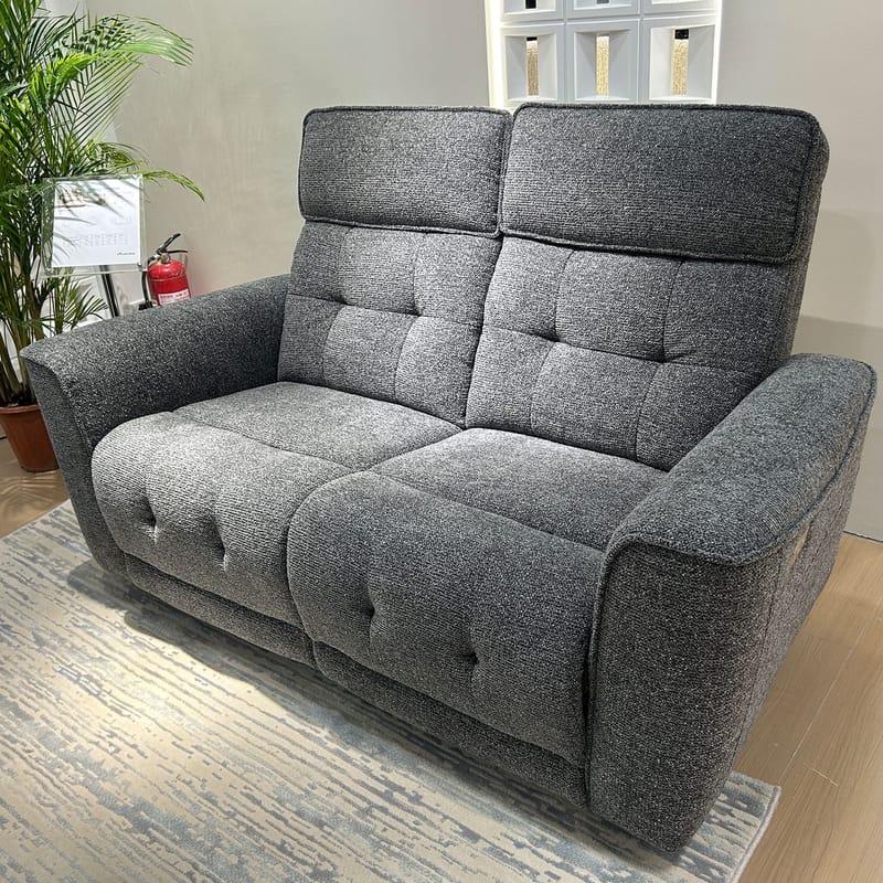 Recliner-sohva Glendor 2-istuttava sähköisellä mekanismilla - Harmaa - Huonekalut - Sohva - Mekanismisohva - 2 istuttava mekanismisohva