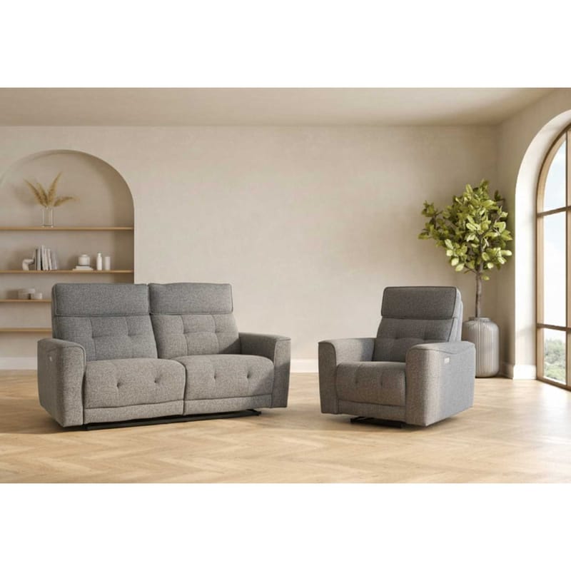 Recliner-sohva Glendor - harmaa - Huonekalut - Sohva - Mekanismisohva - 2 istuttava mekanismisohva