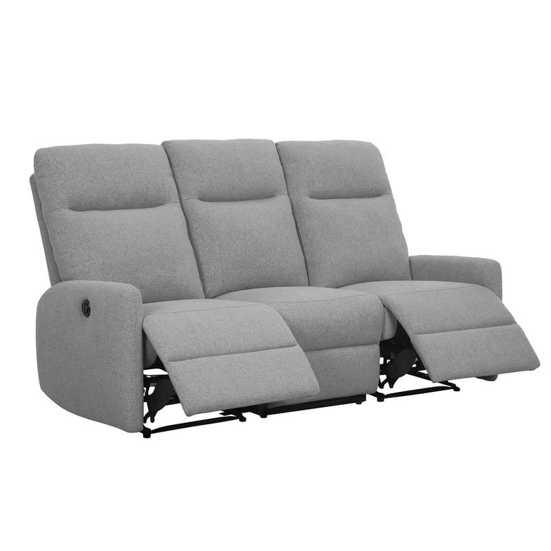Recliner-sohva Gränor 3-istuttava sähköisellä mekanismilla - vaaleanharmaa - Huonekalut - Sohva - Mekanismisohva - 3 istuttava mekanismisohva